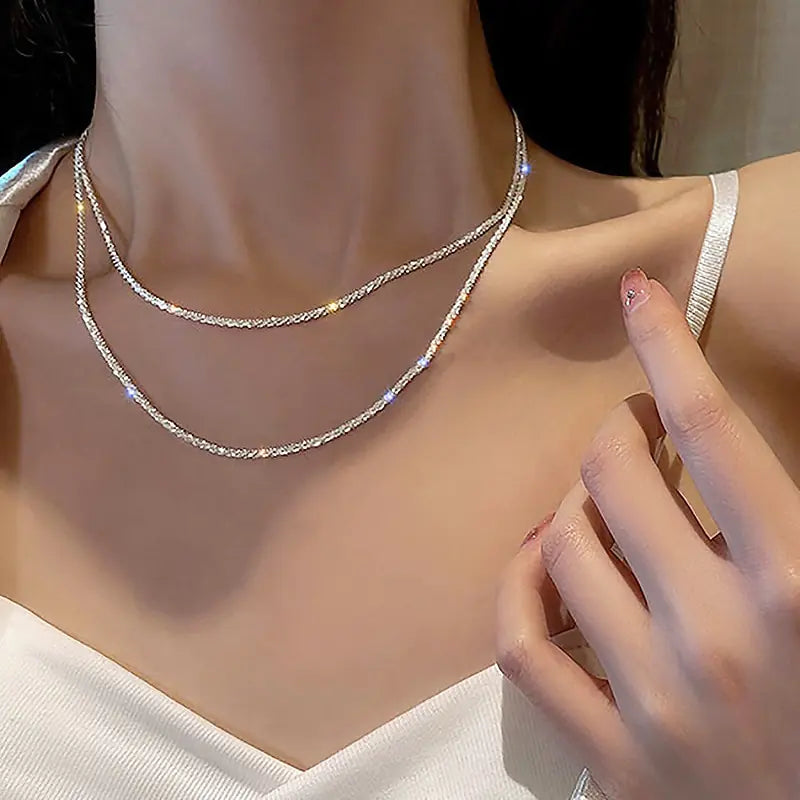 Zilveren Straling Ketting